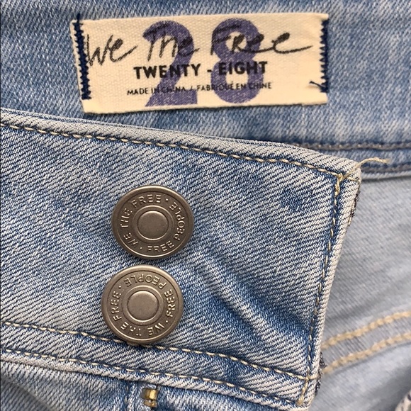Free People Wild Child Havana Blue Jeans - Picture 7 of 11